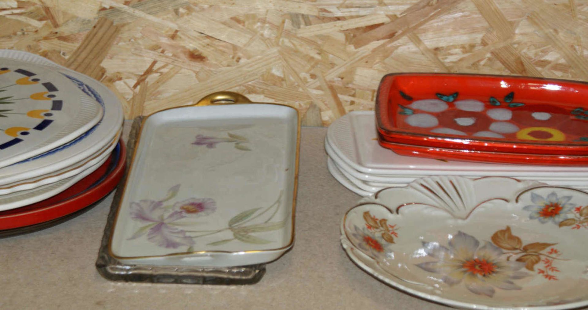 Konvolut Tortenplatten, 6 runde Platten, 8 Stollenformen, sowie 1 Teller. Material: Glas, - Bild 2 aus 2