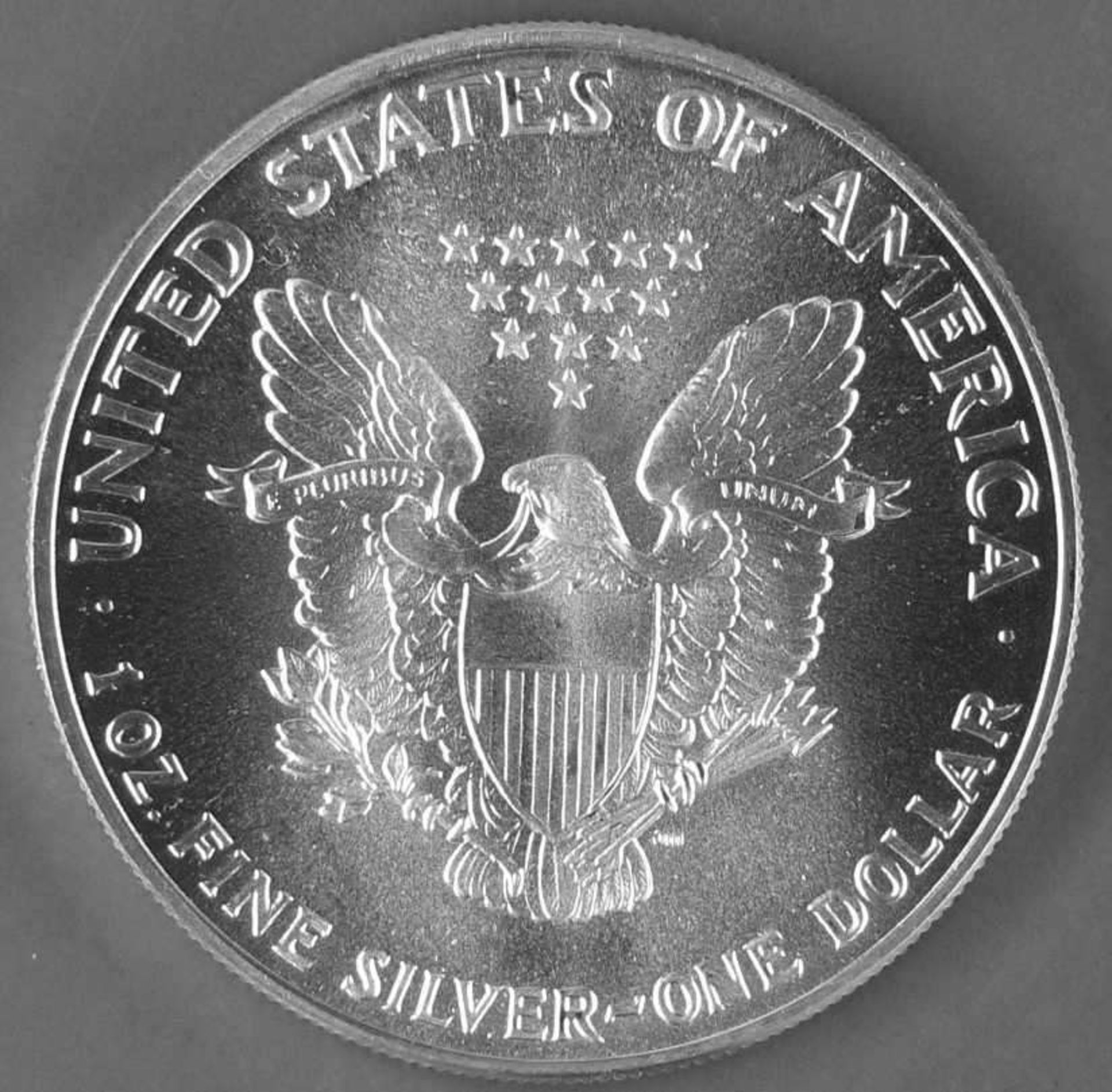 USA 1989, 1.- Dollar - Silbermünze "schreitende Liberty". Durchmesser: 40,6 mm, Gewicht 1 oz., - Bild 2 aus 2