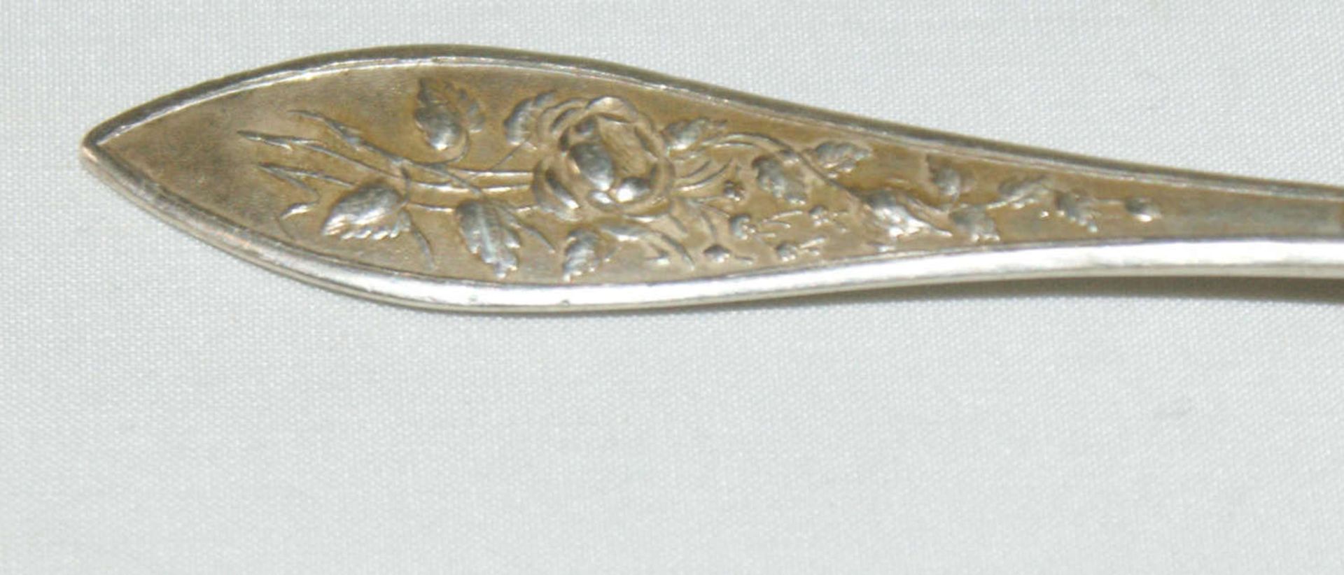 5 Jugendstil Kaffeelöffel, Silber, alle gepunzt, Gewicht ca. 64 gr - Bild 2 aus 2