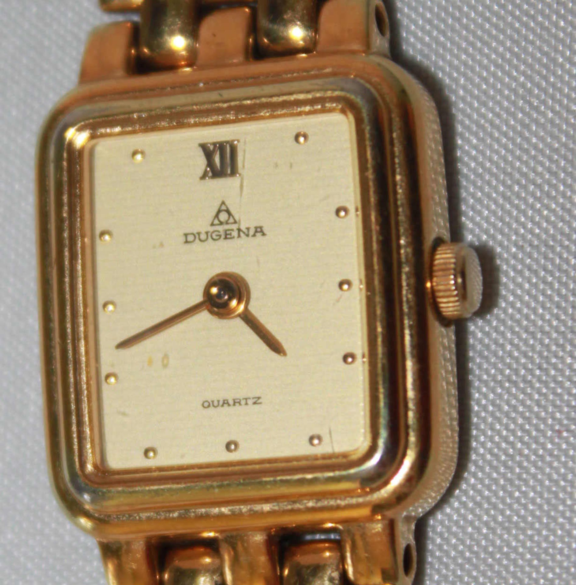 1 Dugena, Damenarmbanduhr, Quarz, Länge ca. 18 cm, 1 Damenuhr Qmax, Quarz, sowie 1 Damenarmbanduhr - Bild 2 aus 2