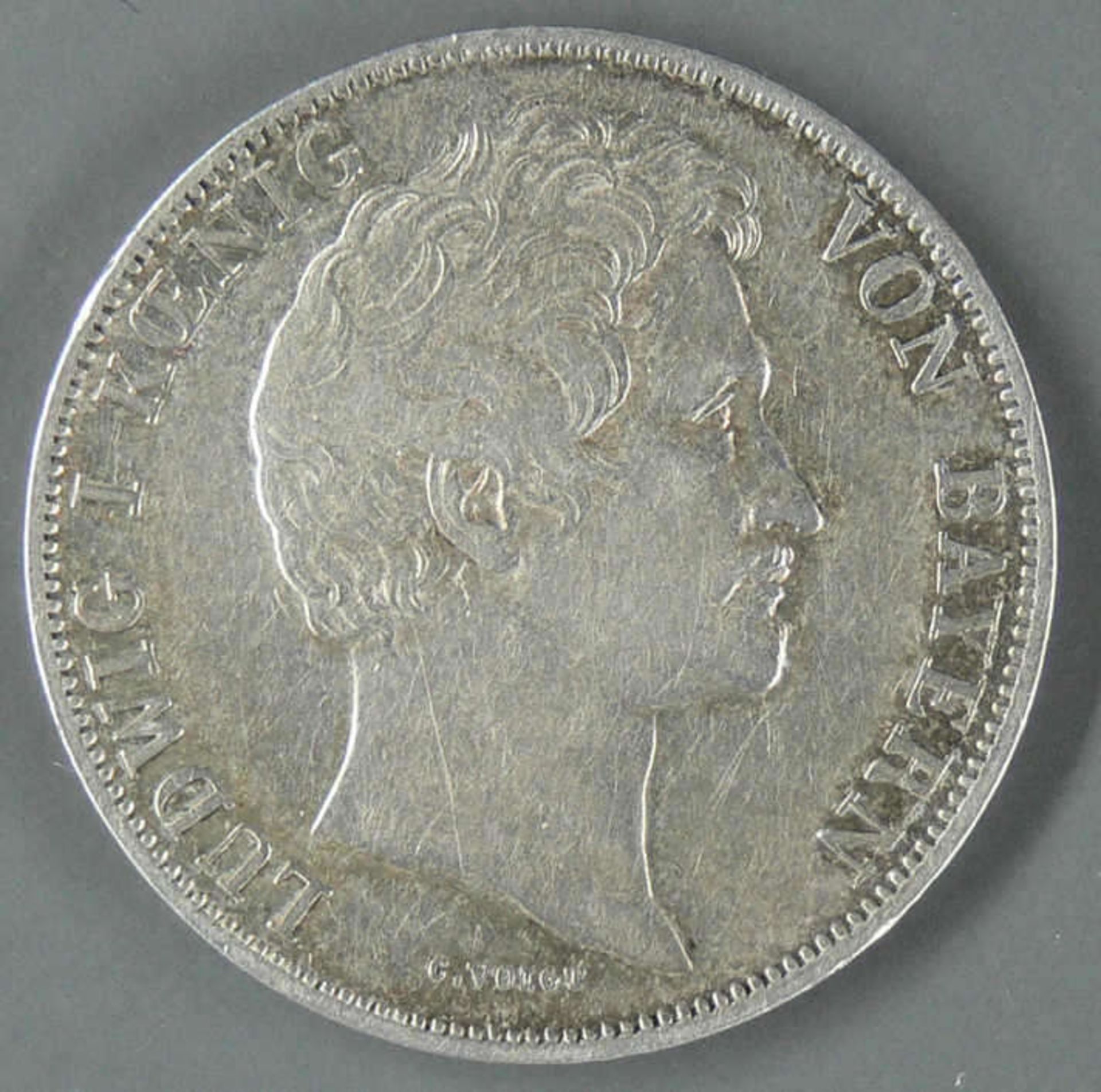 Altdeutschland Bayern 1842, ein Gulden "Ludwig I.". Jaeger: 62, AKS 78. Erhaltung: ss-vz.