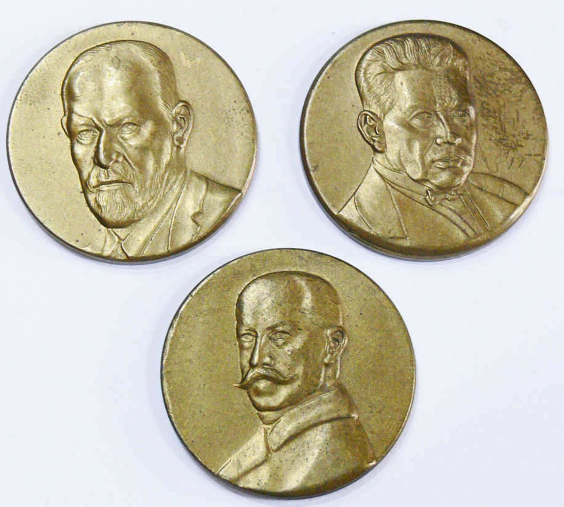 Lot Gedenk - Medaillen, Sigmund Freud, Ludwig Aschoff, Friedrich von Müller. Bitte besichtigen.