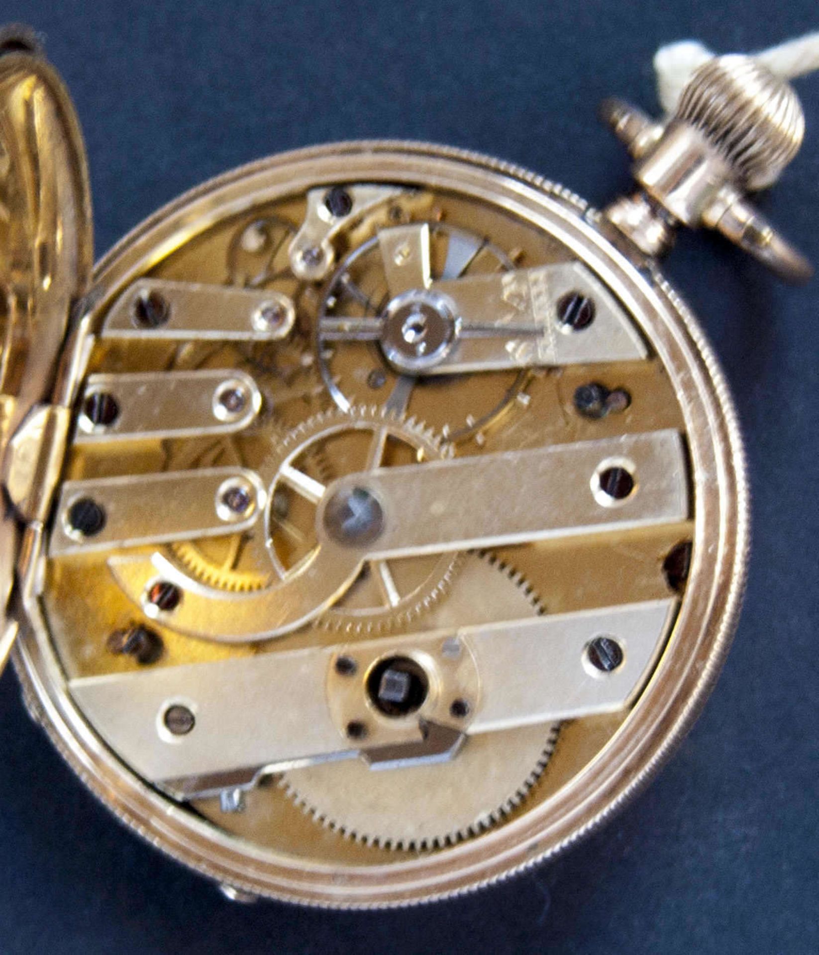 14 ct. Sprung - Deckel - Taschenuhr von H. Montandon Le Locle. Mit Schlüssel - Aufzug. Schlüssel - Bild 5 aus 5