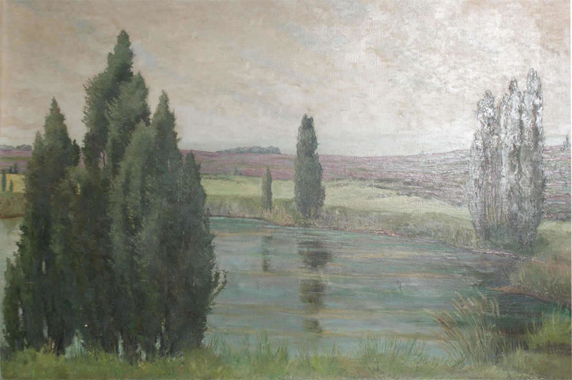 Paul Blume (1900-1981), Ölgemälde auf Leinwand, "Heidelandschaft", rechts unten Signatur Paul Blume. - Bild 3 aus 3