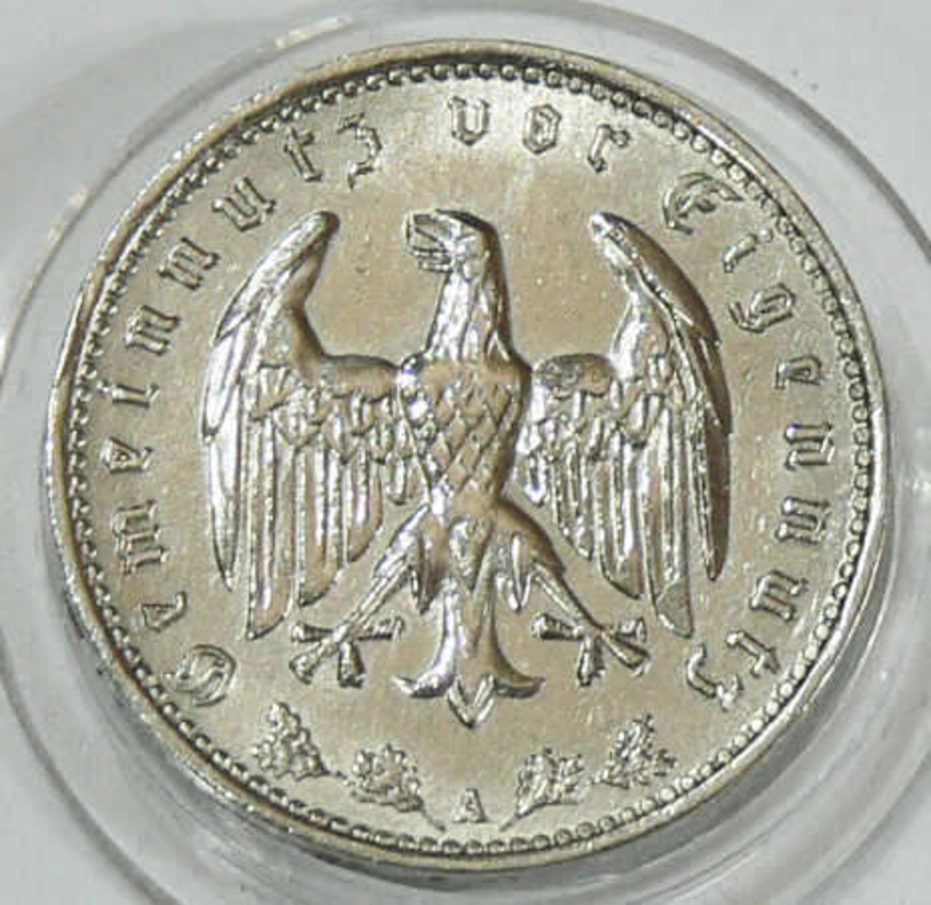 Deutsches Reich 1933, 1 Reichsmark. In Münzkapsel. Erhaltung: stgl. German Empire 1933, 1 - Bild 2 aus 2