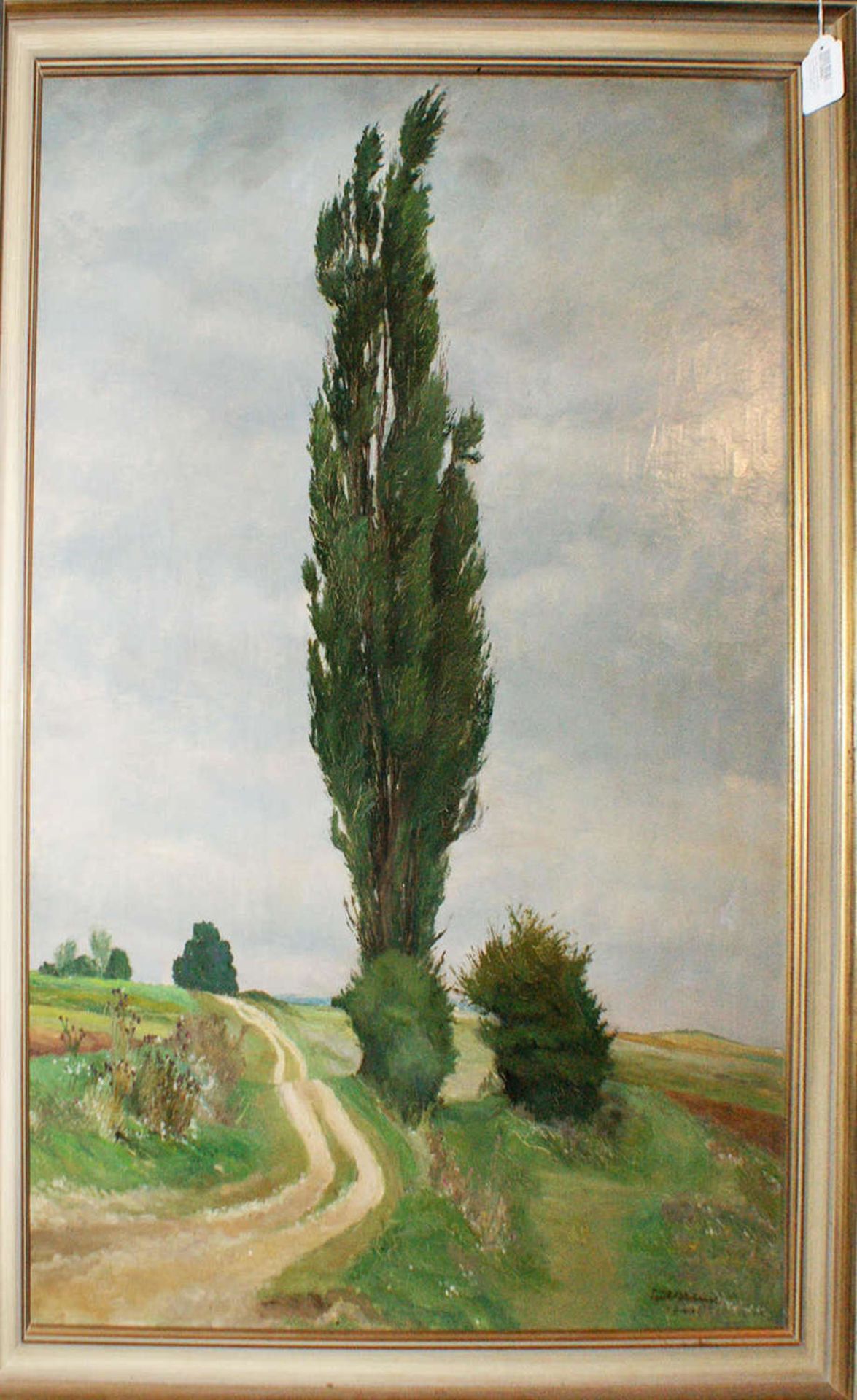 Paul Blume (1900-1981), Ölgemälde auf Leinwand, "Imposanter Baum am Wegesrand", rechts unten