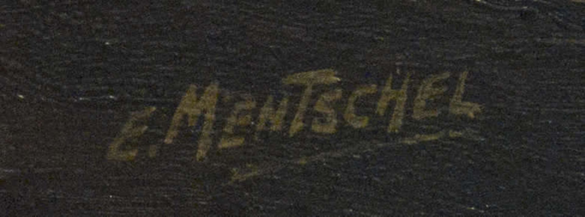 E.Mentsche ?, Ölgemälde auf Leinwand "üppiger Sonnenblumenstrauß", rechts unten Signatur E. - Bild 3 aus 3