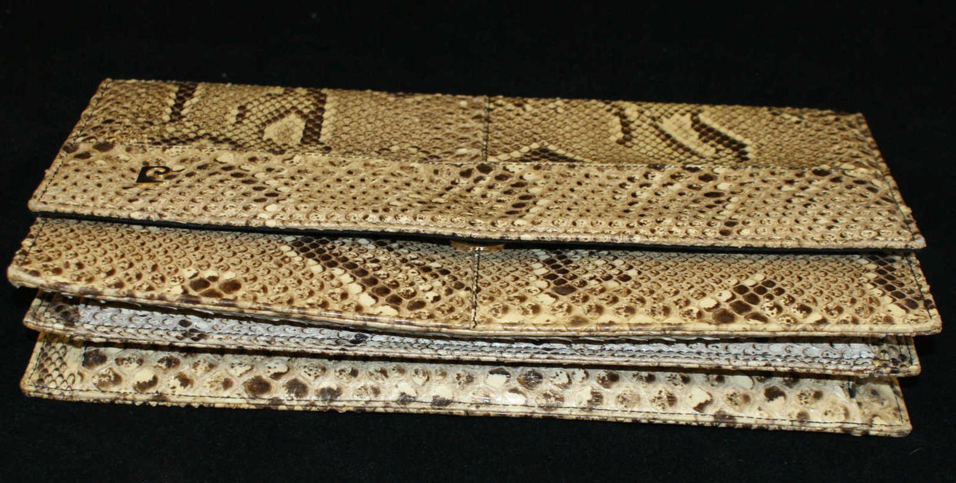 alte Damenhandtasche aus Krokoleder, Länge ca. 29,5 cm, Höhe ca. 15 cm - Bild 3 aus 3