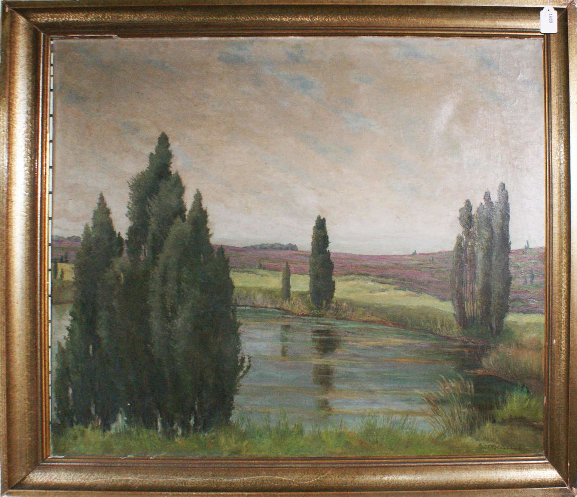 Paul Blume (1900-1981), Ölgemälde auf Leinwand, "Heidelandschaft", rechts unten Signatur Paul Blume.