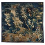 A Continental Verdure Wool Tapestry 8 feet 6 inches x 8 feet 10 inches.