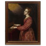 Continental School, (18th Century), Saint Cecilia Playing the Organ