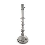 An Austro-Hungarian Silver Candlestick, Maker's Mark AW, Second Half 19th Century, having a