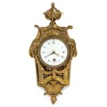 A Louis XVI Style Gilt Bronze Cartel Clock Height 17 3/4 inches.