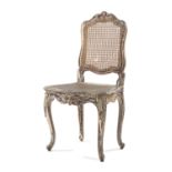 A Louis XV Style Painted Side Chair Height 37 1/2 inches.