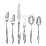 An American Silver Flatware Service, Oneida Silversmiths, Sherrill, NY, Twilight pattern,