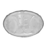 A Mexican Silver Meat Platter, Heather y Hijos, Mexico City, of oval form, having a gadroon rim