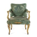 An Italian Painted Armchair Height 34 inches.