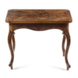 A Louis XV Style Walnut Low Table Height 19 3/8 x width 24 1/2 x depth 18 7/8 inches.