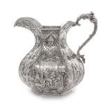 An English Silver-Plate Pitcher Height 8 5/8 inches.