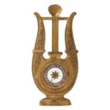 A French Giltwood Clock and Barometer Height 36 inches.