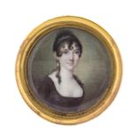 Jean Urbain Guerin, (French, 1760-1836), Portrait Miniature of Baroness Falkenstyn