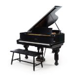 A Steinway & Sons Grand Piano Length of case 75 x width 54 1/2 inches.