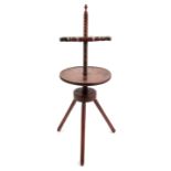 An American Primitive Maple Candle Stand Height 38 inches.