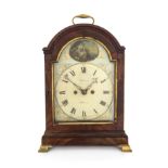 A George III Mahogany Bracket Clock Height 16 3/4 inches.