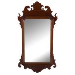 A Federal Mahogany Mirror Height 29 1/8 x width 15 3/4 inches.