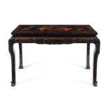 A Chinese Lacquered Altar Table Height 32 7/8 x width 51 3/4 x depth 19 1/4 inches.