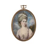 Richard Cosway, (British, 1742-1821), Portrait Miniature of a Lady