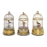 Three Birdcage Automata Height of tallest 11 1/2 inches.