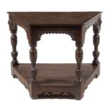 A Jacobean Style Carved Table Height 32 x width 45 x depth 28 inches.