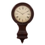 An American Empire Mahogany Gallery Clock Height 37 inches.