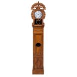 A French Provincial Tall Case Clock Height 97 1/2 inches.