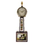 A Federal Mahogany Banjo Clock Height 33 1/4 inches.