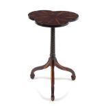 A Regency Style Calamander Side Table Height 29 1/8 inches.