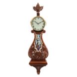 An American Mahogany Lyre Clock Height 43 inches.