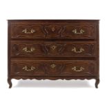 A French Provincial Oak Commode Height 38 x width 51 1/2 x depth 22 inches.