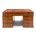 A George III Style Mahogany Partner's Desk