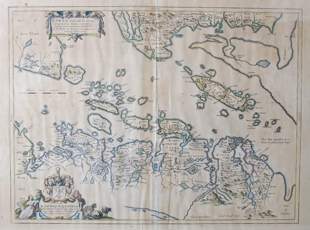 A collection of four antique hand coloured maps, to include ;Jansson J. Scotia Regnum, 39.5cm x - Image 19 of 23