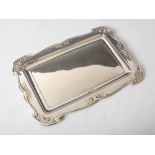 An Art Nouveau silver tray, Sheffield, 1910, makers mark of Walker & Hall, 31cm x 21.5cm, 12.1