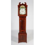 A 19th century mahogany longcase clock, Geo. Lumsden, Pittenweem, the enamelled dial with Roman