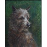 AR John Murray Thomson RSA RSW PSSA (1885-1974) Cairn terrier oil on panel, signed lower left 28.5cm