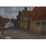 AR John Murray Thomson RSA RSW PSSA (1885-1974) Sketch in Bruges watercolour, signed lower right and