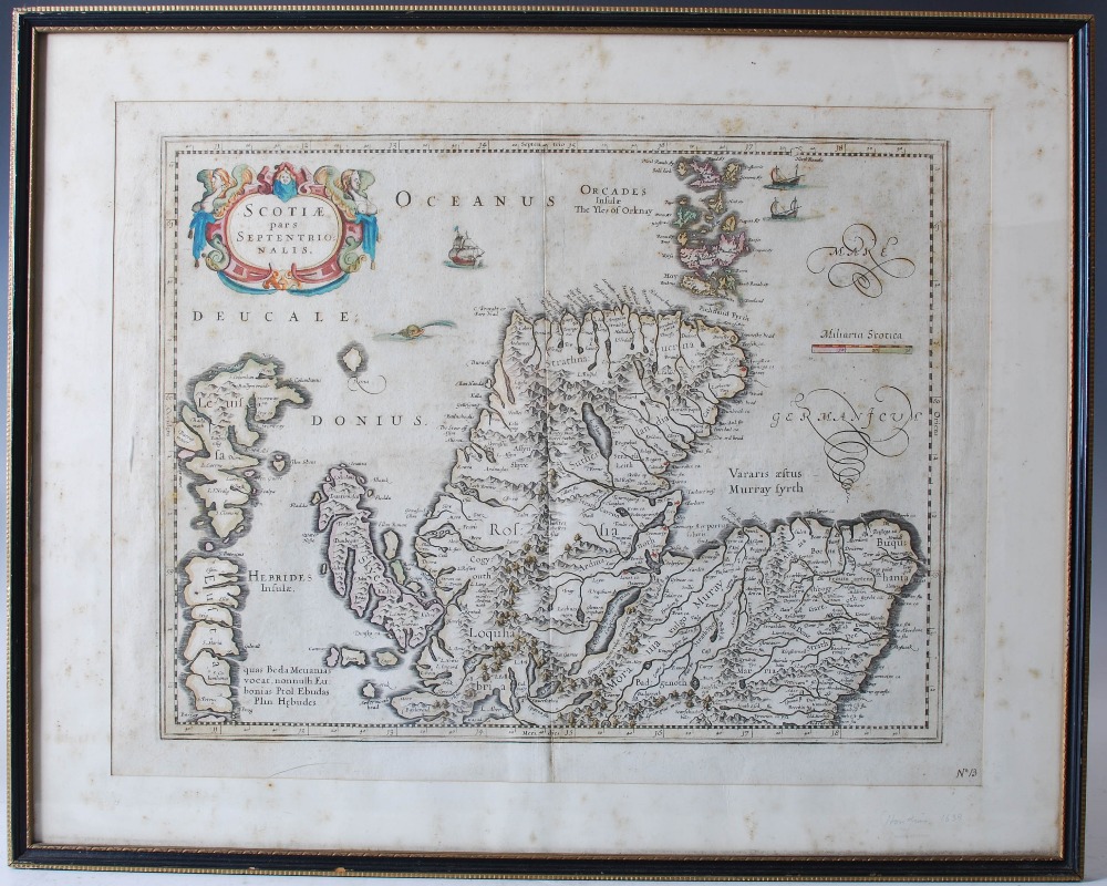 A collection of four antique hand coloured maps, to include ;Jansson J. Scotia Regnum, 39.5cm x - Image 8 of 23