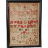 Two George III needlework samplers and a Victorian sampler, one by 'Margrate Shaw sewd this