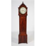 A 19th century mahogany and ebony lined longcase clock, Alexr. Dougal Strathaven, the circular