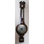 A 19th century rosewood and mother of pearl inlaid barometer, Chadburn Bros. Sheffield, 115cm high.