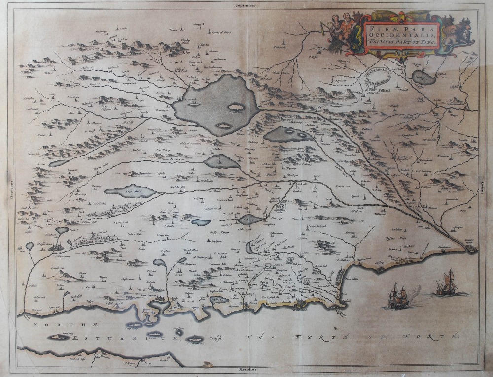 A collection of four antique hand coloured maps, to include ;Jansson J. Scotia Regnum, 39.5cm x - Image 12 of 23